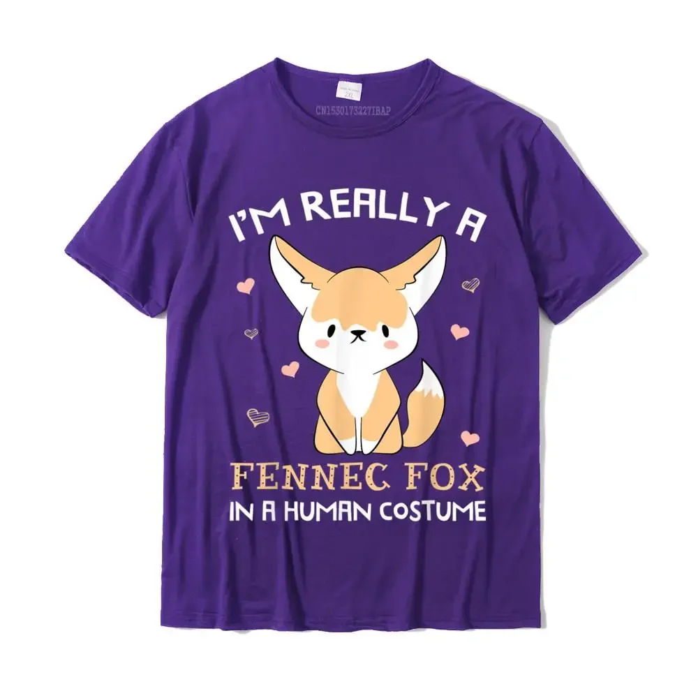 I'm Really A Fennec Fox In A Human Costume Funny Gift T-Shirt Faddish 3D Printed Tshirts Cotton Mens Tops Shirt Design