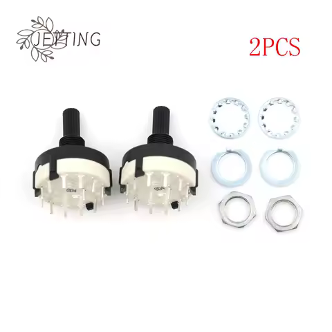 2PCS RS26 1 Pole Position 12 Selectable Band Rotary Channel Selector Switch Single Deck Rotary Switch Band Selector