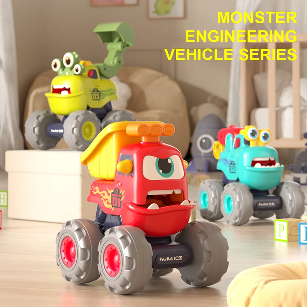 

Серия автомобилей Monster Engineering, веселый мобильный, ковшое, кран, экскаватор, инерционный/откатный/раздвижной автомобиль, детская игрушка-головоломка