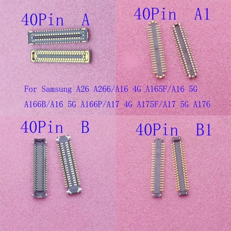 2-10Pcs Usb Charger Lcd Display Screen Plug FPC Connector For Samsung Galaxy A17 4G A165 A176 A175F A26 A266 A16 5G A166 40 Pin