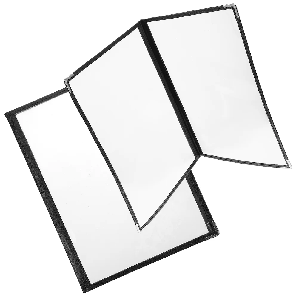 2 Pcs Recipe Folder Clear Sign Holders Fall Decor for Kitchen Transparent Menu Sleeve Fine