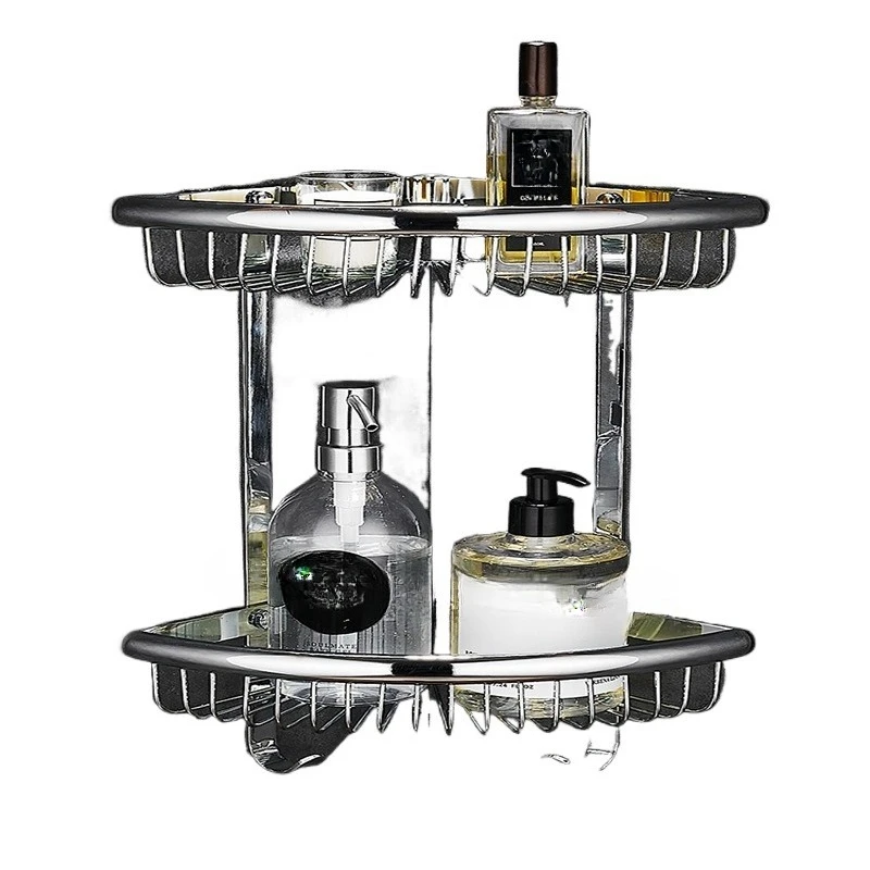 

Full Copper Italian Punched Toilet Basket Shower Room Triangle Bathroom Shelf Toilet Free