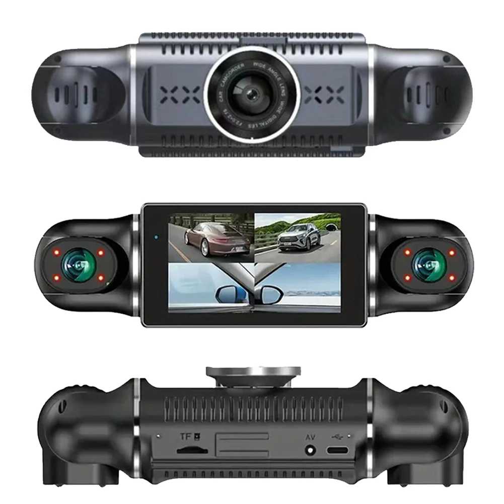 Four Channels Car Video Recorder Night Vision HD 1080P Auto Video Camera Parking Monitor Car Camcorder G-Sensor Circle Recording