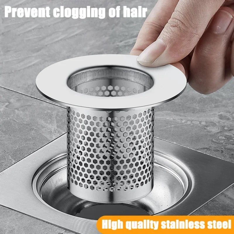 Bathroom Floor Drain Stainless Steel Filter Mesh Kitchen Sink Anti-clog Filter Hair Catcher Enduring Shower Leak Net Strainer