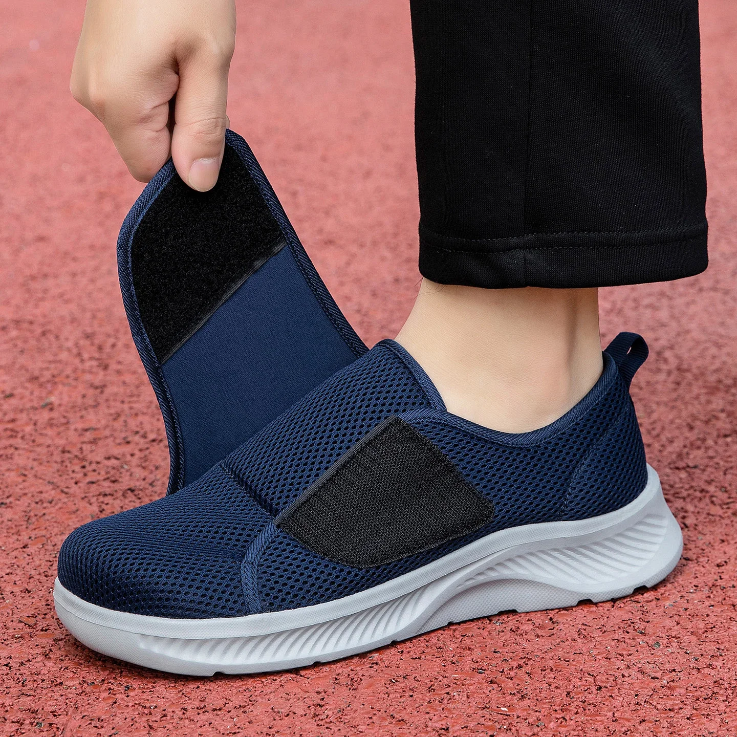 Men Shoes Sneakers Orthopedics Wide Feet Swollen Walking Thumb Eversion Adjusting Soft Light Casual Shoes For Men Black
