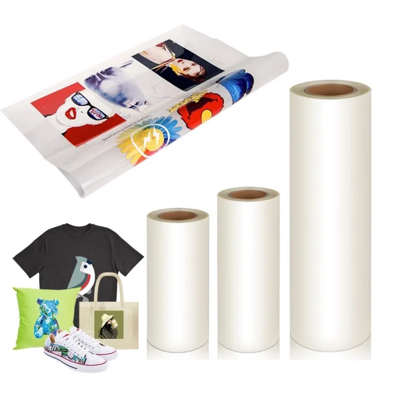 75um 30cm*100m DTF Heat Transfer Film Premium Direct Transfer PET Printing Paper Shirt Heat Transfer Works With Most Digit