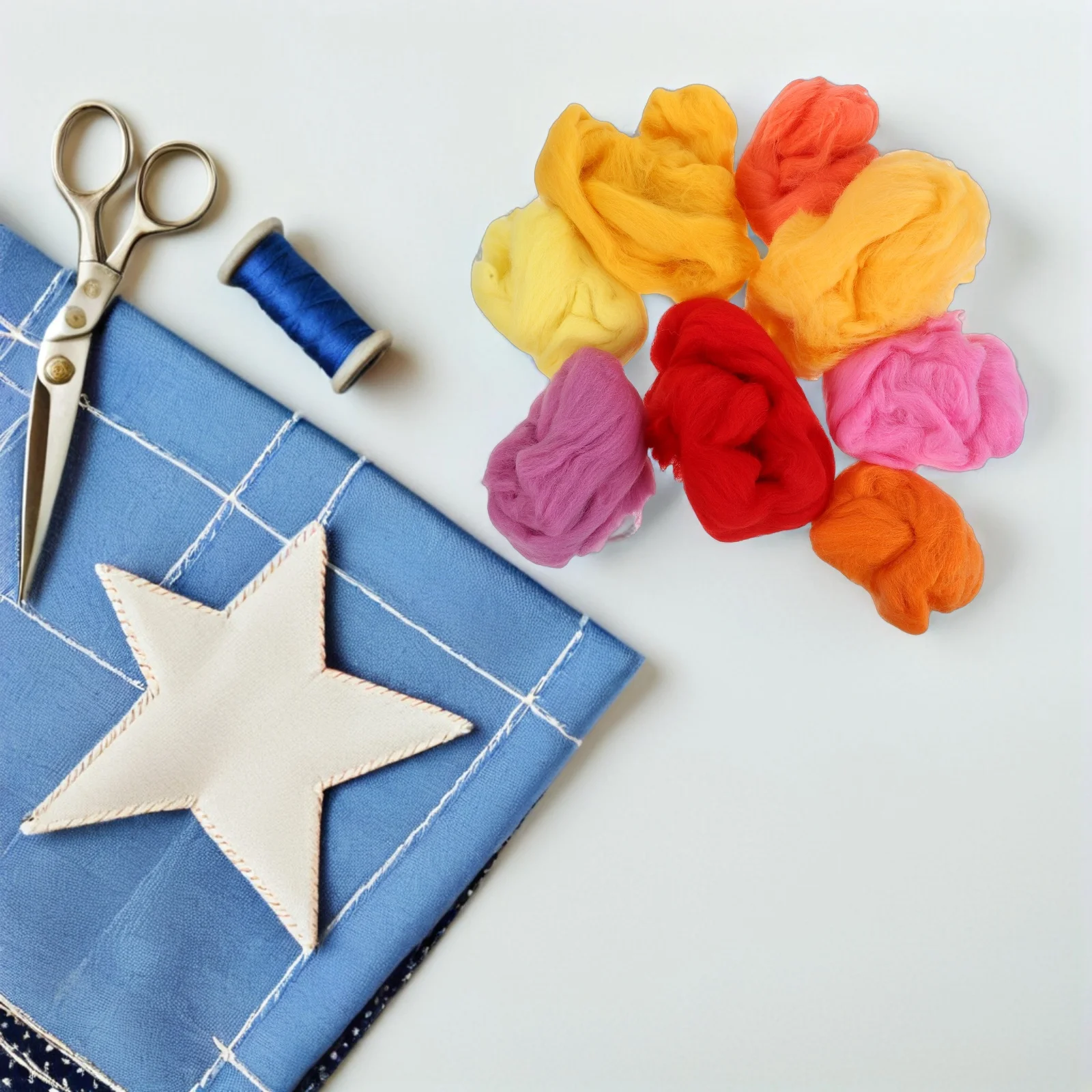 

8Pcs Assorted Color Wool Felting Supplies Soft Carded Roving for Hand Spinning Relaxation Craft Kits Unique Home Decor Creations
