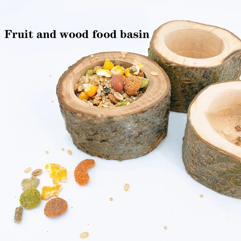 Hamster fruit tree food bowl log food bowl hamster golden bear squirrel food box log gnaw toy molar food bowl