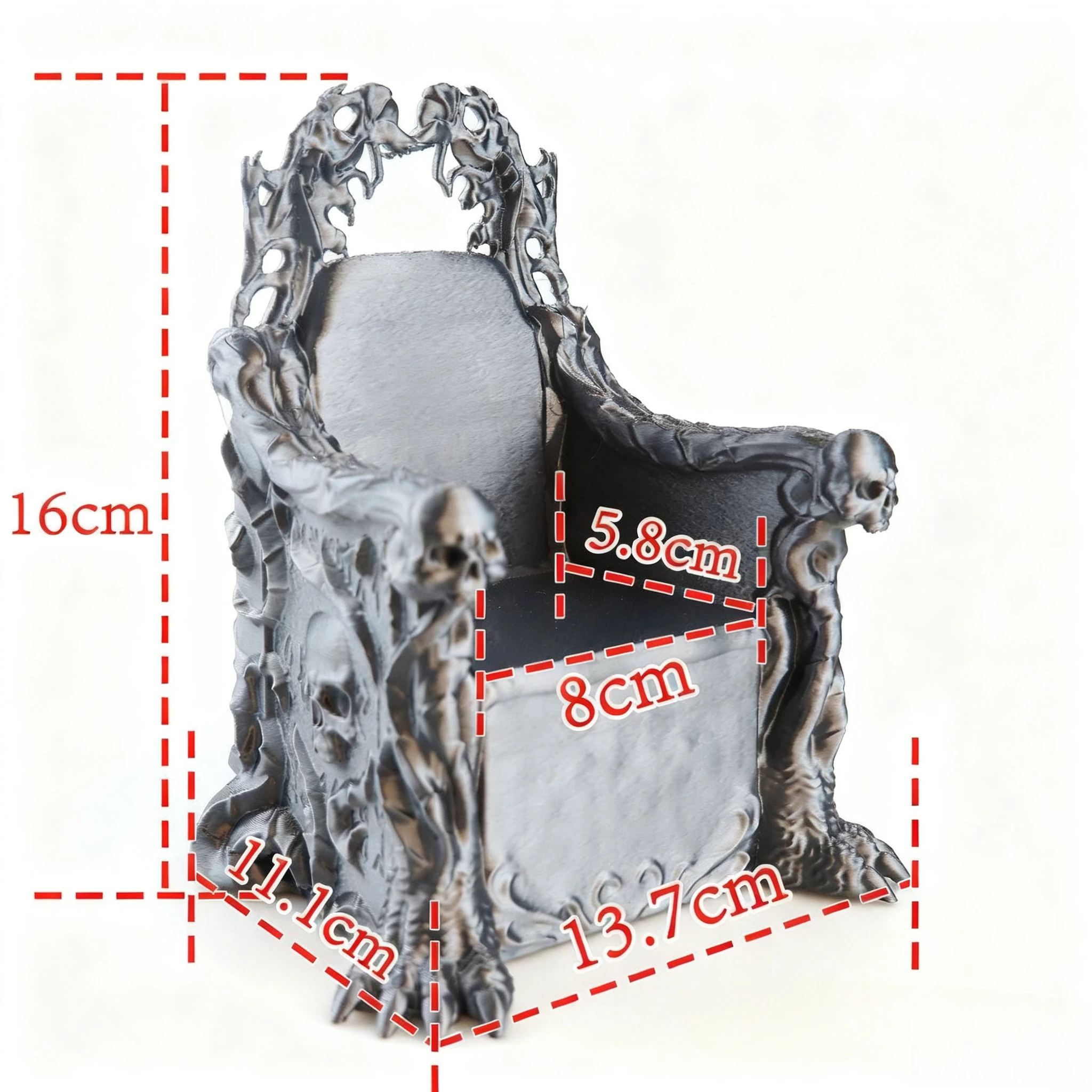 1/12 Premium 3D-gedruckte Actionfigur Thron – künstlerische Kunststoffskulptur, trendiges dekoratives Spielzeug