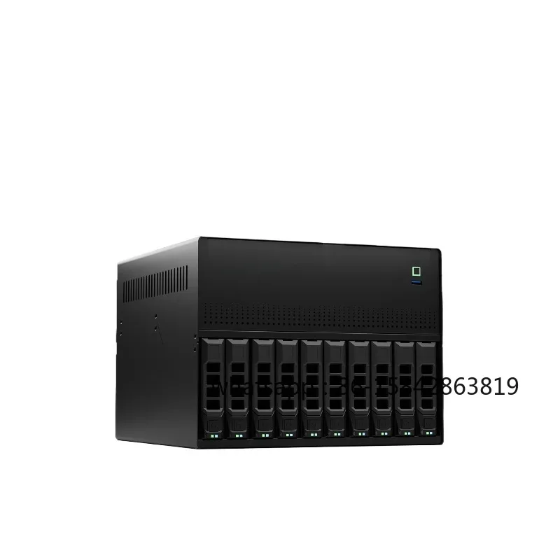 Stormforge N10 NAS Chassis with 10+2 Disk Slots, MATX Motherboard & Flyniu PCI-E 1U Power Supply Support