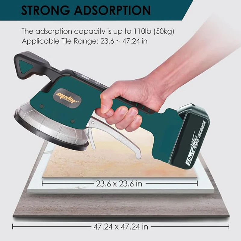 เครื่องสั่นกระเบื้องไร้สายสำหรับ Makita 18V เครื่องดูดแบตเตอรี่เครื่องปูกระเบื้องเครื่องสั่นพื้นอัตโนมัติปรับระดับกระเบื้องผนังเครื่องมือไฟฟ้า
