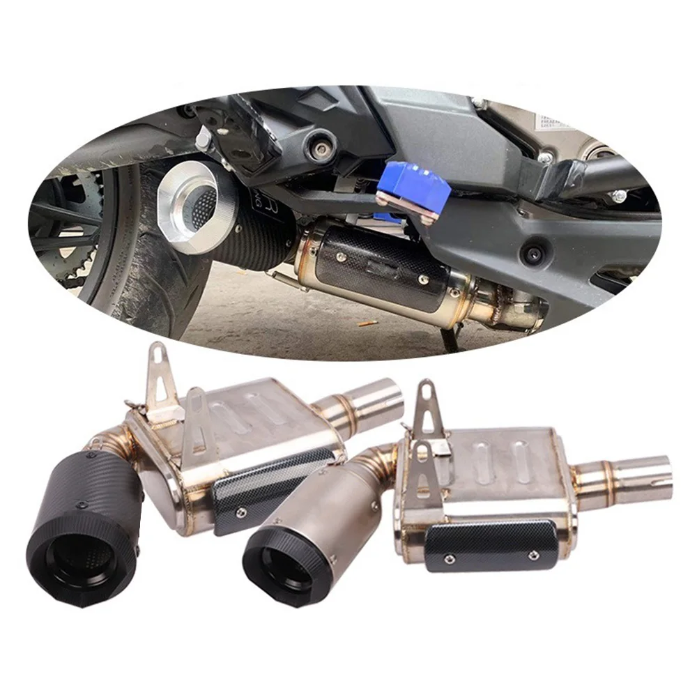 Stainless Steel Backpressure Box Mid-Pipe Low-Mount Mid-Rear Exhaust for CFMOTO NK400 NK650