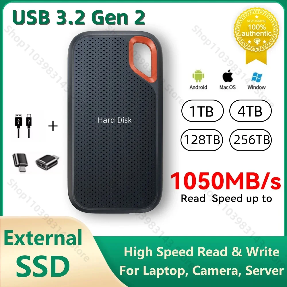 

New External Hard Drive Portable 512TB SSD Hard Disk High-speed External Solid State Drive Mobile Hard Drive for Laptop Mac PC