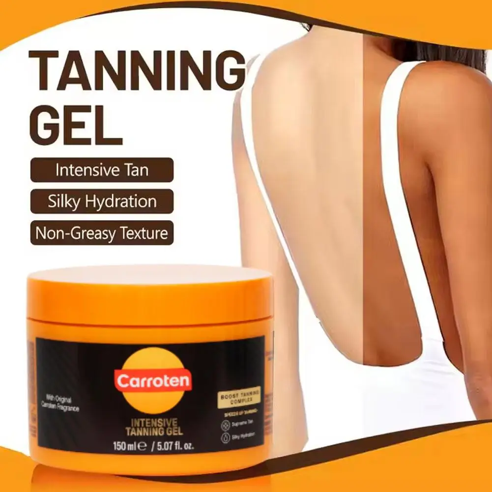 Carroten Intensive Tanning Gel, Fast Absorb Moisturizing Sun Tan Accelerator Lotion,Natural Bronze Tanning Cream for Face & Body - view 5