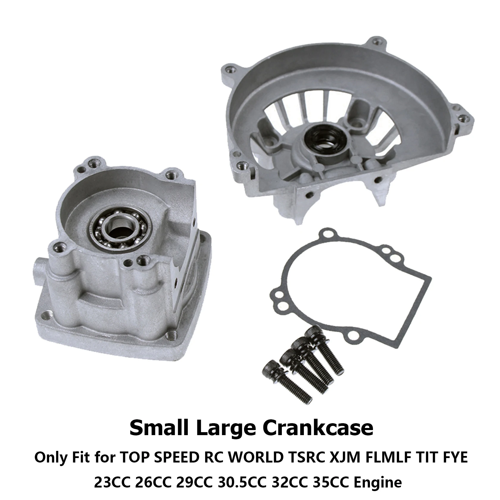 Boîtier ou carter d'embrayage de moteur à 4 boulons, 23CC ~ 45CC, pour 1/5 Hpi Rofun Km Rovan Baja Losi 5ive-T DBXL MCD FG GoPed Redcat, pièces
