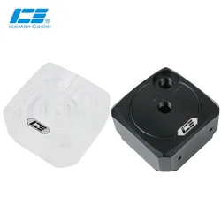 IceManCooler D5 Pump Refit Kit Body,D5 Pump Modify Top Cover Cap With Armor For Computer D5 Pump,Black,Transparent