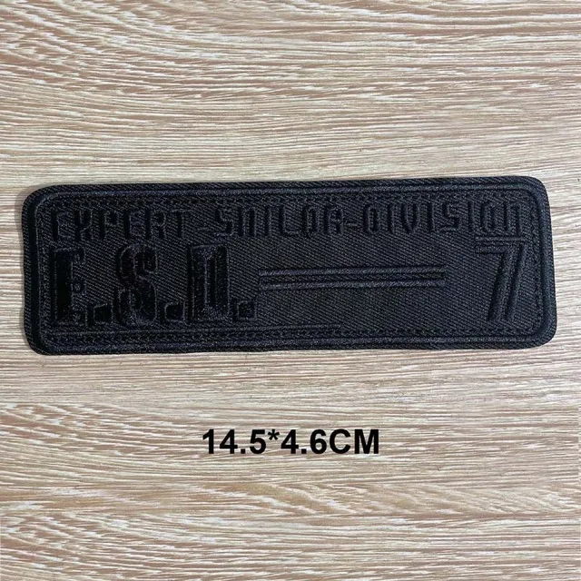 5 Stück/ Schwarze Kleidungsaufnäher, Stickerei-Applikationen, selbstklebende Aufnäher, zum Nähen oder Aufbügeln für Rucksack, Hut, Jacke – Detail 10