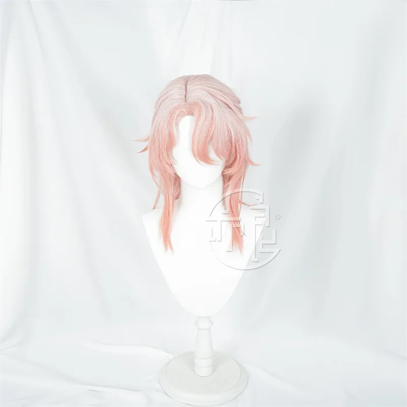 Game Honkai Star Rail Jiaoqiu Cosplay Wig with Ears Heat Resistant Synthetic Hair Halloween Role Play Party   Wig Cap