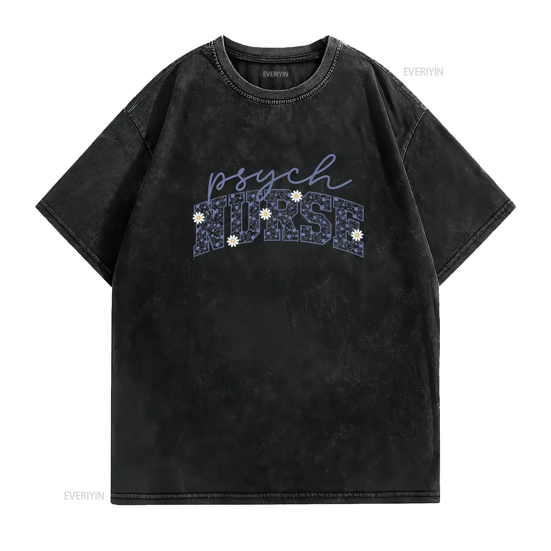 Toile Pych Nurse T Shirt Floral Psychiatric Nursing Preppy Psych Week Chinoiserie Mental Health Crewneck vintage Washed fashion