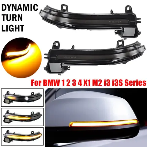 다이내믹 LED 방향 지시등, BMW 1, 2, 3, 4 시리즈, F20, F22, F23, F30, F34, F36 용, 미러 표시기, 점멸 순차 주차 램프