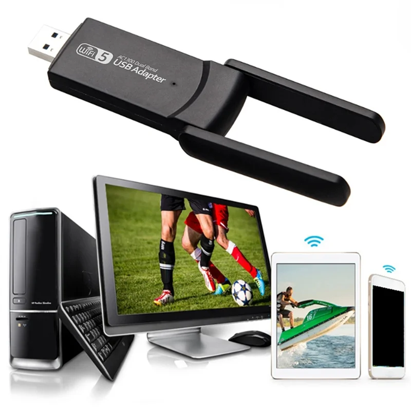 Scheda di rete wireless CEA Scheda di rete wireless dual-band Bluetooth 4.2 + WIFI 2-in-1 USB Wireless 5G Rete piccola senza driver