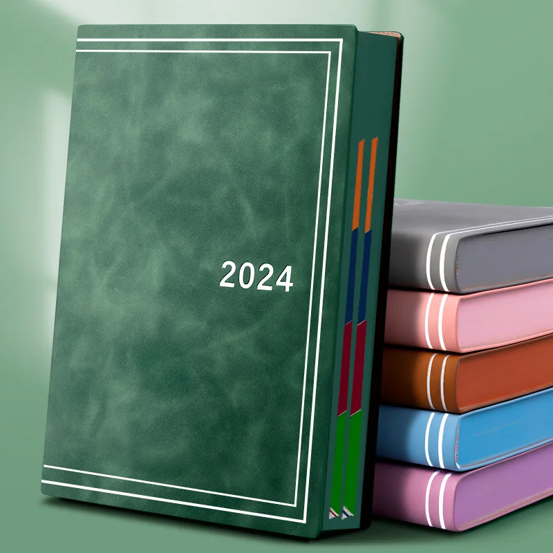 

A5 Month Index 2024 Schedule Book Planner 365 Days Daily One Page Time Management Notebook Business Office Efficiency Notepad;