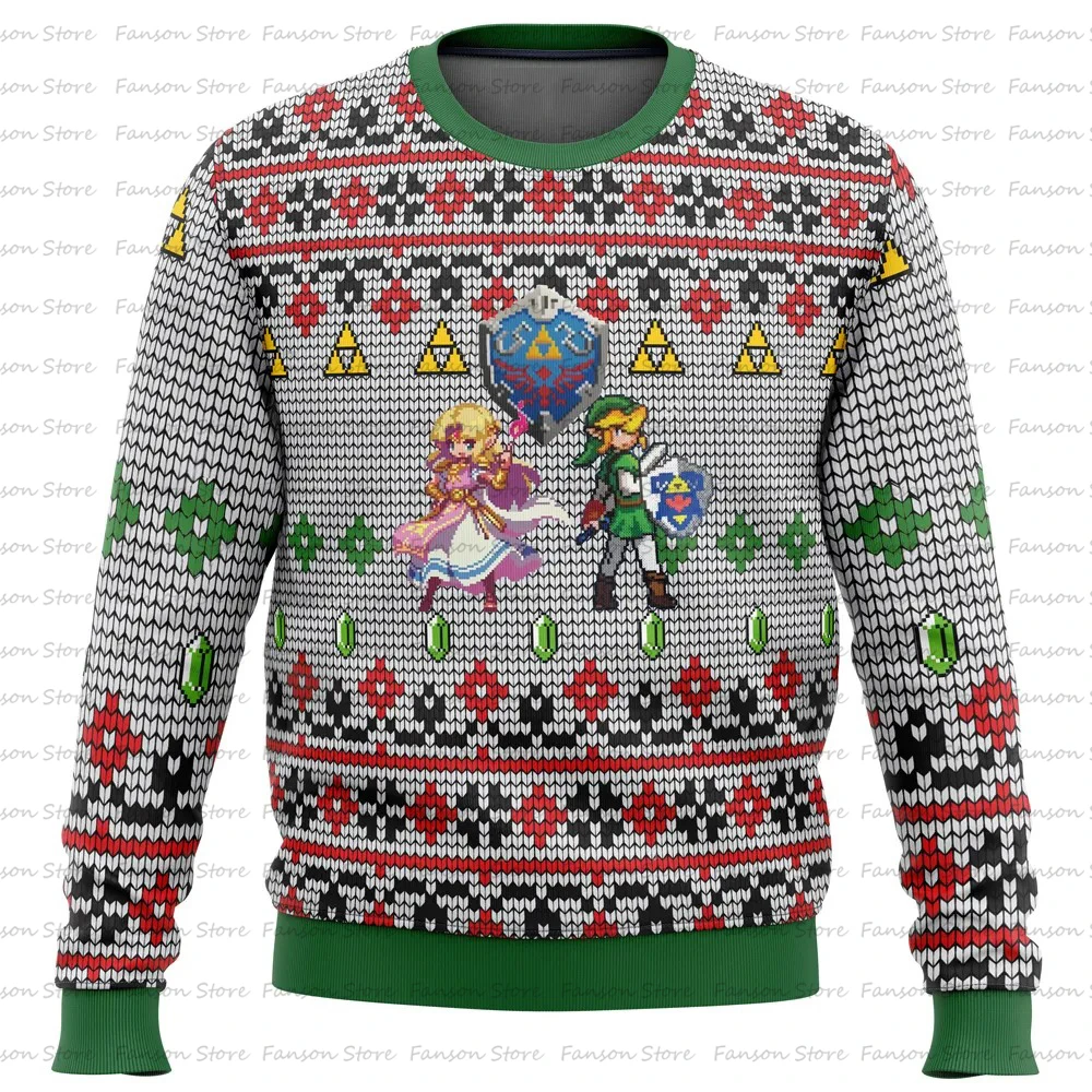Pull de Noël sans couture pour hommes et femmes, sweat à capuche pour couple, motif de masque Majoras, helpda en-ly, mode automn #2