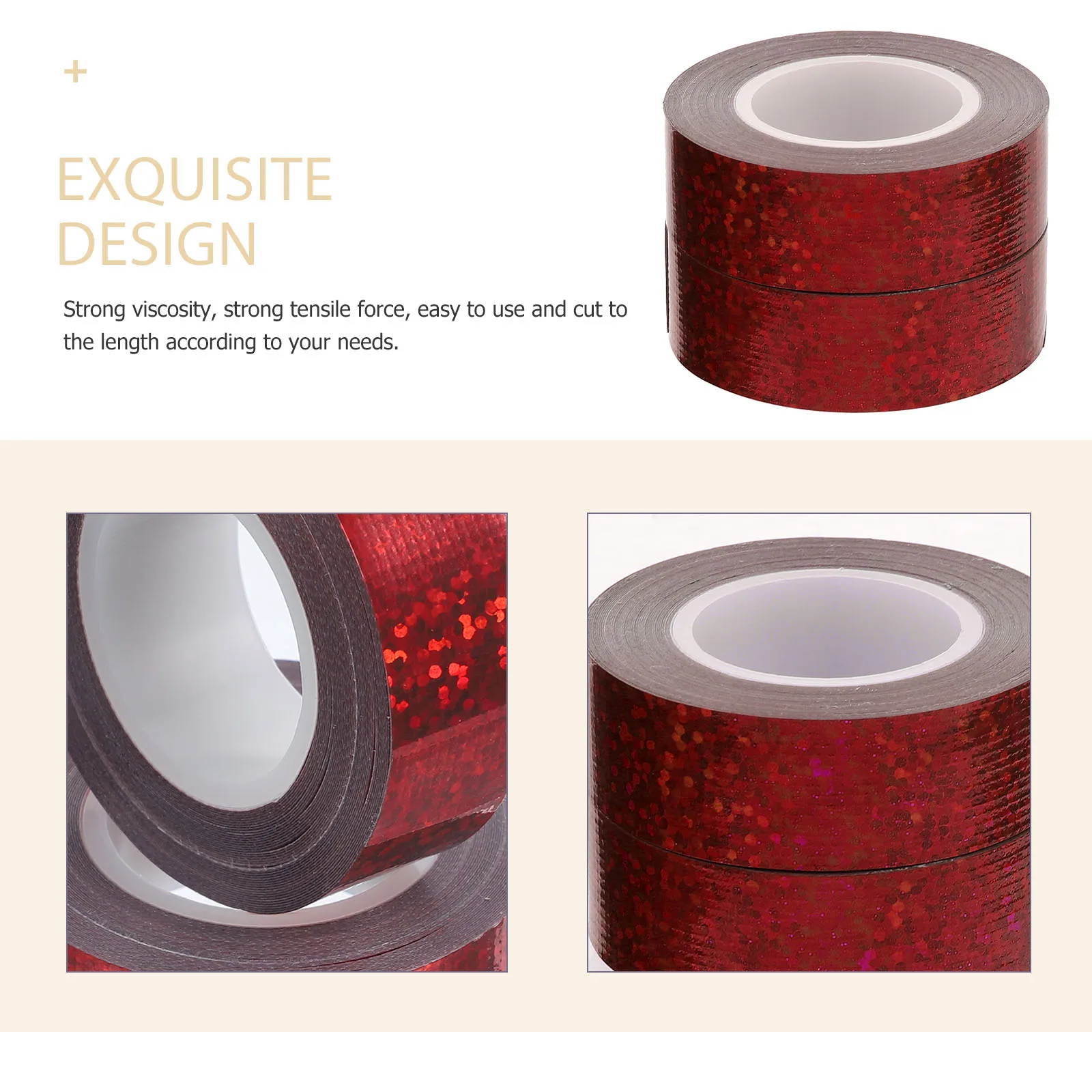 

2 Rolls Decorate Glitter Effect Tape Carpet Iridescent Cloth Base Bathroom
