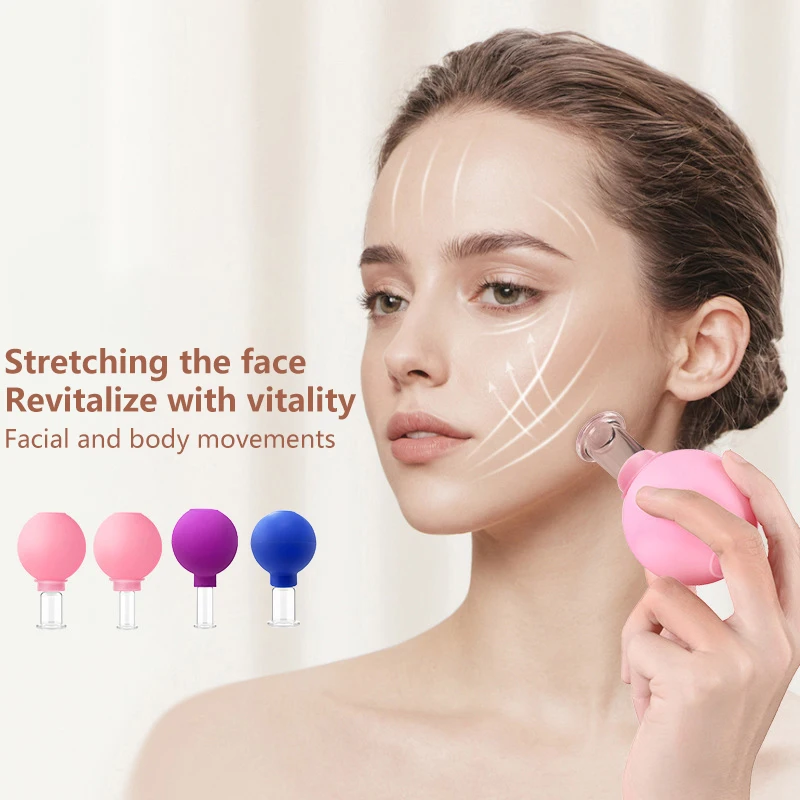 1Pcs Natural Silicone Cupping Massage Cup, For Body Fac Neck Eye Massage Vacuum Tank Body Facial Care, Anti-aging Beauty Tool