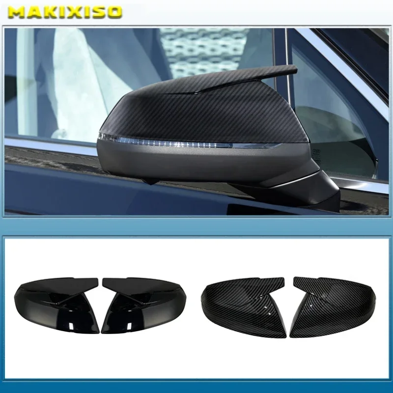 

For Audi Q5 Q5L SQ5 Q7 SQ7 FY 4M 45 50 55 60 TDI TFSI S line Sline 2016-2020 ABT style Black side mirror cover replacement
