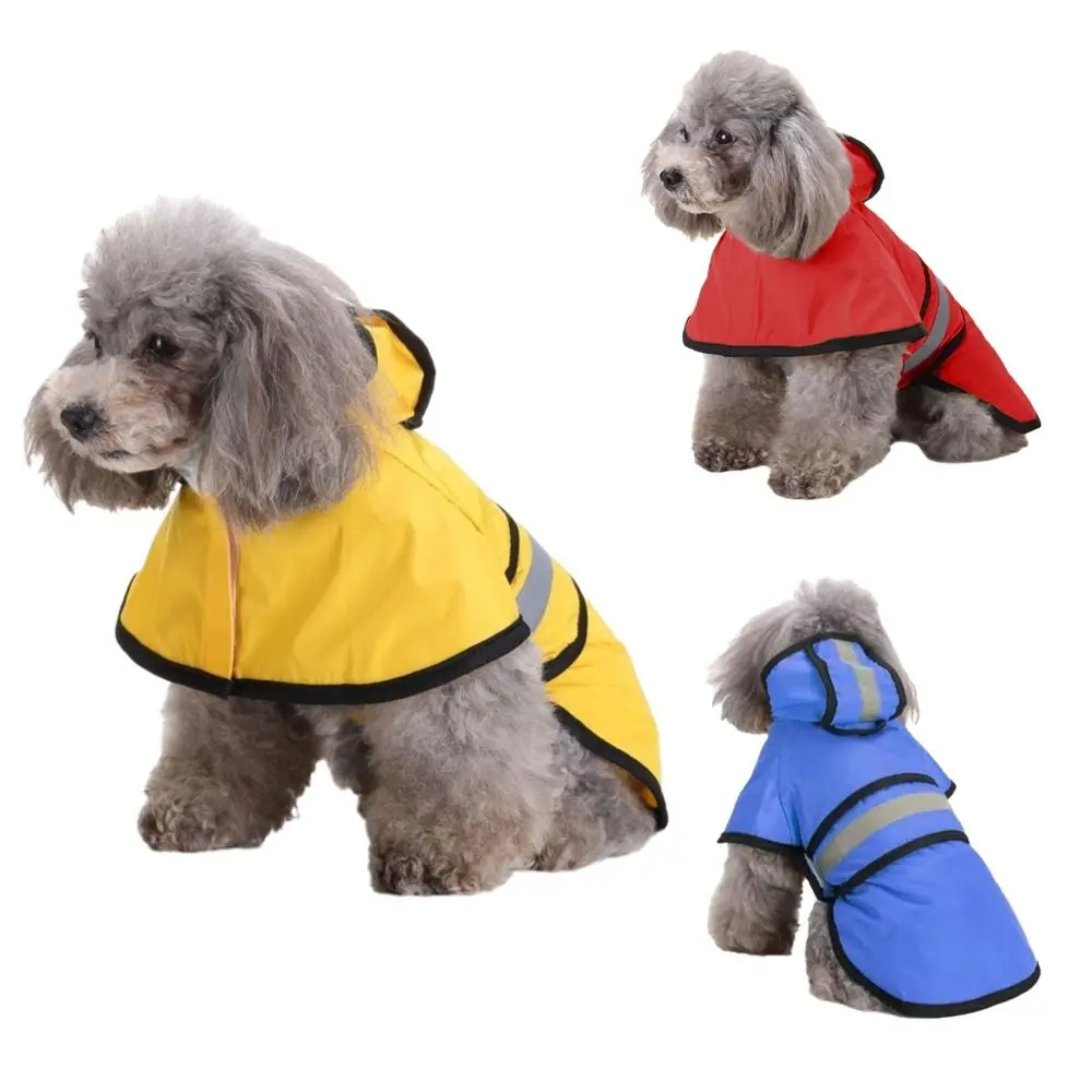 عاكس قطاع جرو معطف واق من المطر يندبروف متعدد الحجم معطف واق من المطر للحيوانات الأليفة مقاوم للماء قابل للتعديل الحيوانات الأليفة المطر الزي الأنشطة في الهواء الطلق