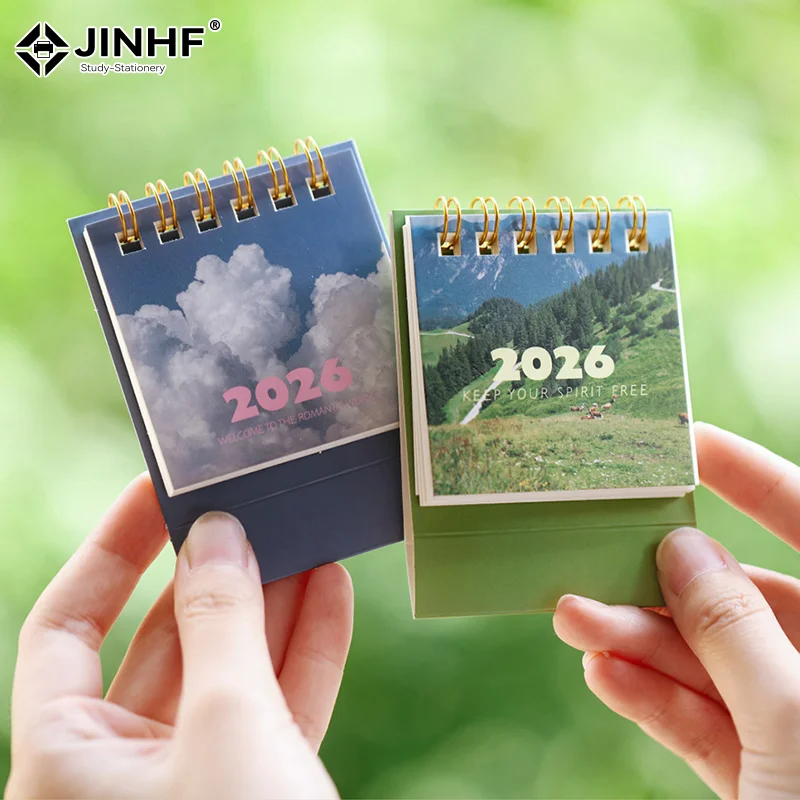 ✍ 2026 المشهد مكتب صغير التقويم الإبداعية لفائف التقويم مخطط سطح المكتب زخرفة الديكور مكتب القرطاسية #6