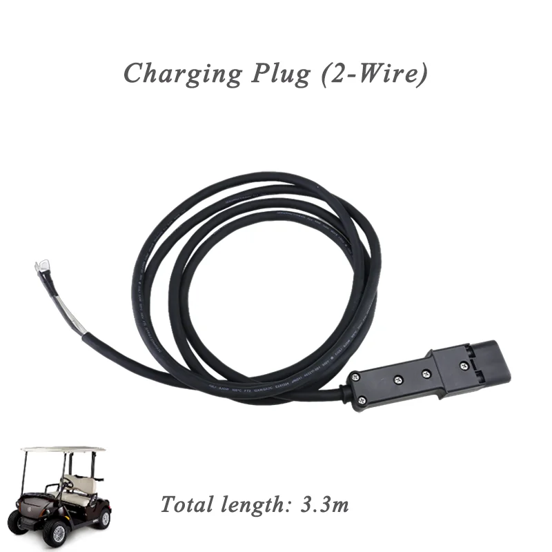Golf Cart Accessories Ya ma ha G19 G22 48V Charger Plug 2 Pin Connector with 3.3m 130in Power Cord JR1-H235A-00 JR1-H235A-00-00