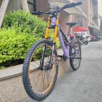 Kalosse Air Fork Bicycle  Full Suspension Mountain Bike, 26x17 Inches, Hydraulic Brakes  11 Speed Bicycle