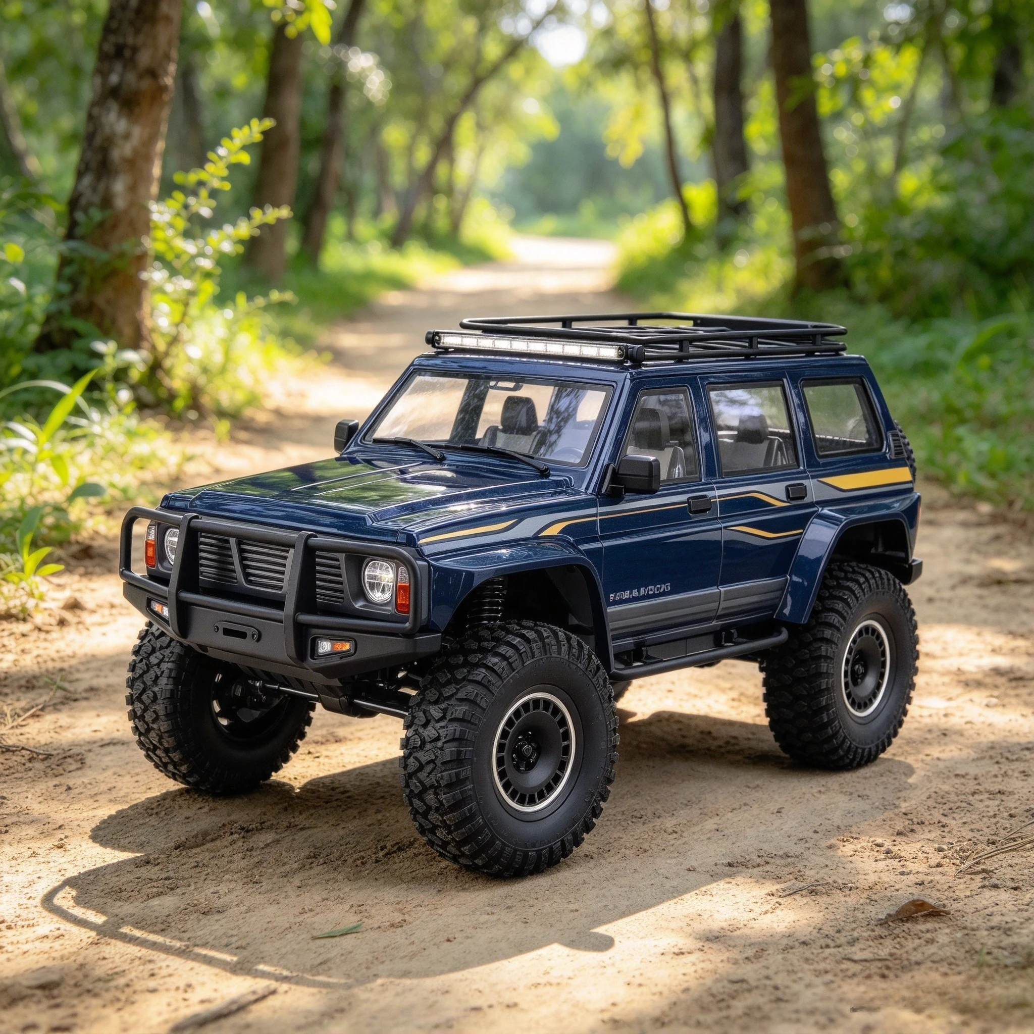 tutumall YK4107 1/10 RC Crawler Electric 4WD Off Road Truck Simulated Nissan Patrol Y60 Dual Speed Differential Lock RC Car