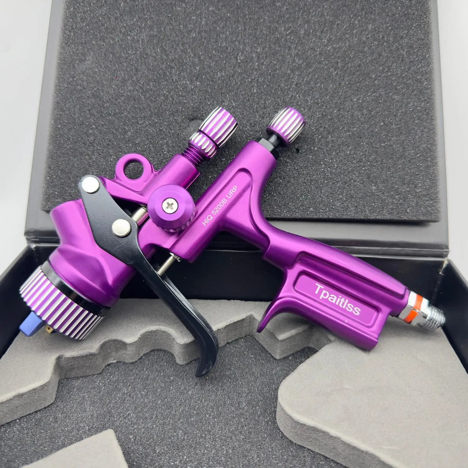 

Tpaitlss Purple HVLP 5200 Spray Gun 1.3mm Car Spray Paint Tool with Adapter Pot Spray Air Spray Gun Atomization 260L/MIn.