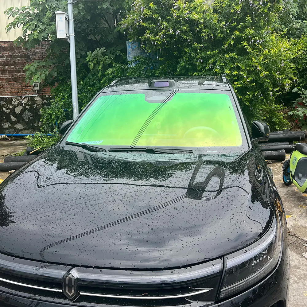 Green  Chameleon car front Window Film 76%VLT Glass Tinting Vinyl UV Protector Heat Control Solar Foils Sun Block Stickers Home