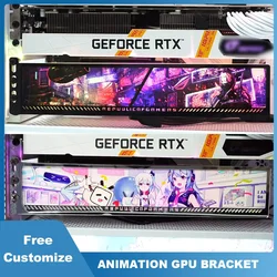 ARGB Graphics Card Bracket,Customized rtx5090 5080 4090 4080 Anime GPU Holder,PC Gaming Cabinet Decorative VGA Support AURA SYNC