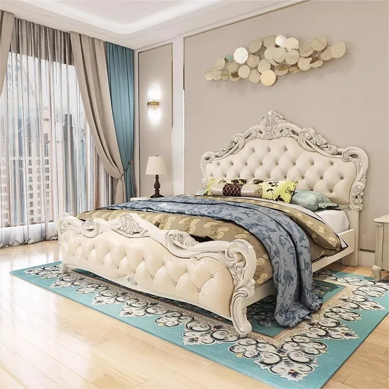 

White Princess Twin Bed Frame Apartment Modern Confortable Design Nordic Bed Create Create Quality Cama De Casal Home Furniture