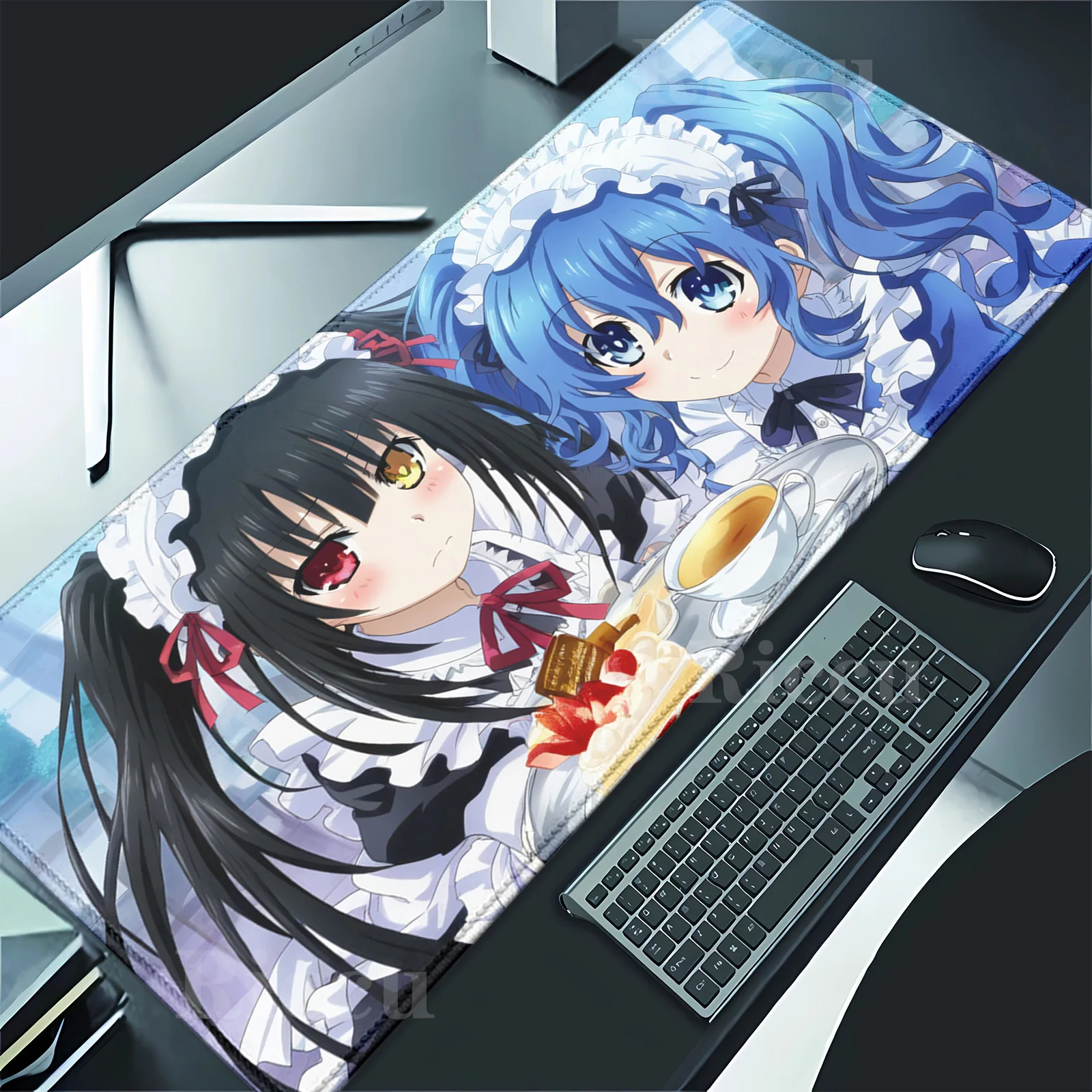 Коврик для мыши Date A Live, аниме, геймерский шкаф, настольный коврик, клавиатура, компьютер, мягкая настольная панель, аксессуары для игровых офисов, коврик для мыши teclado