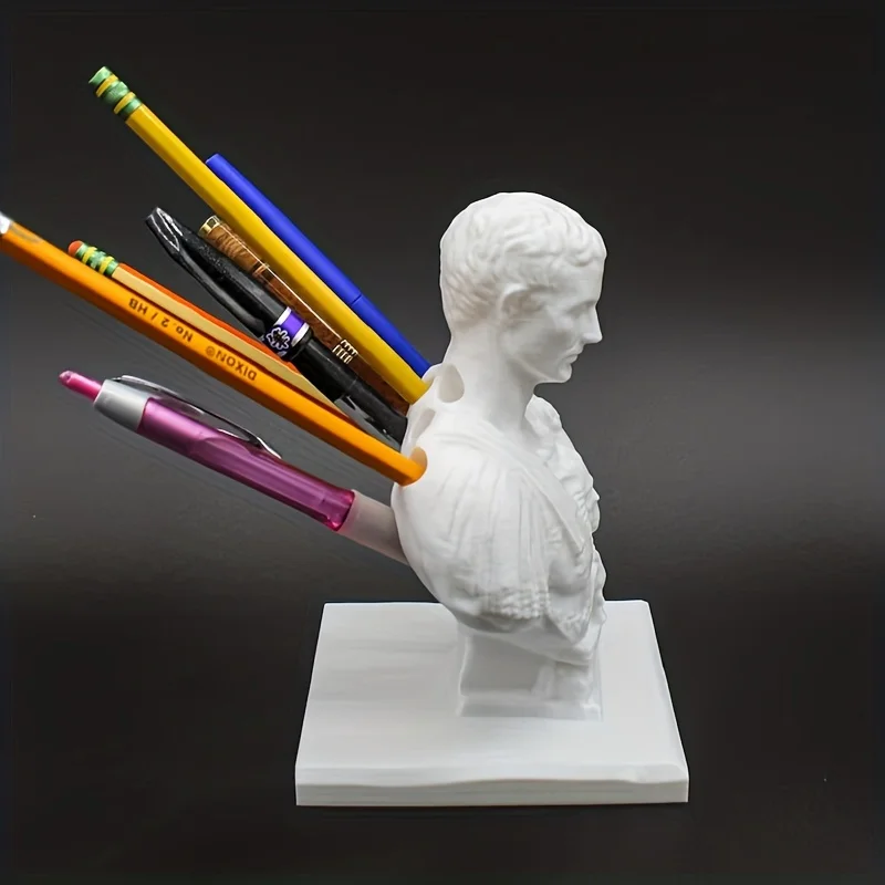 New Product Creative Character Modeling Julius Caesar Desk Pen Insert Pen Holder Storage Decoration Desk Pen Holder