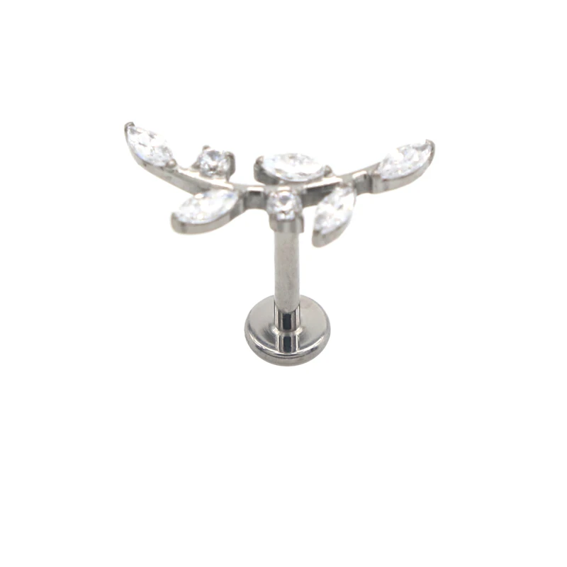 12 stücke Titan Zweig Lip Stud Ohrring Labret Ring Mode Körper Piercing Schmuck Ohr Tragus Neue Design Zweig