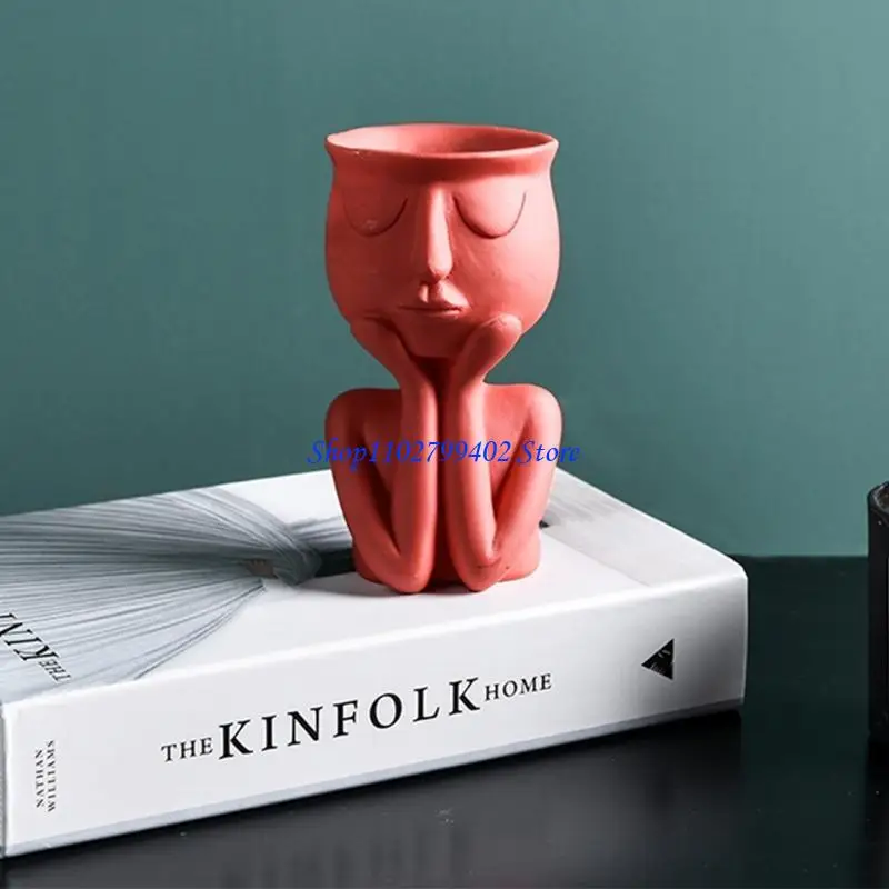 547F Handmade and for Creative Abstract Figures,Flower Ornaments, Plant Flowerpots, Home Garden, Office Desk Decorative is for