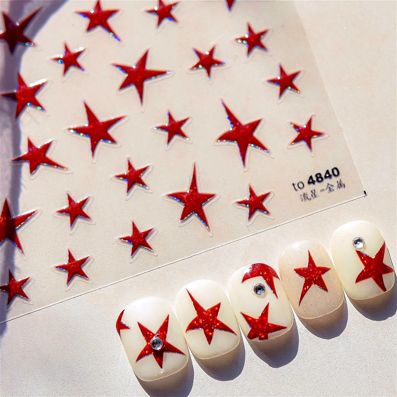 Glitter em pó vermelho irregular pentagrama amor coração estrela metal prata grade corrente punk relógio y2k colorido arte do prego adesivos decalques