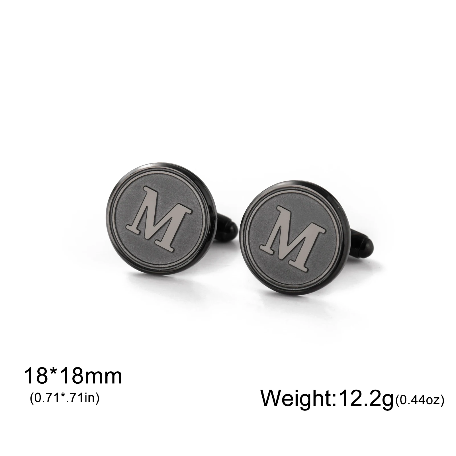Cazador Customized Initial Letter Cufflinks for Men Stainless Steel Personal Jewelry Cufflinks for Suit Wedding Souvenirs Gift