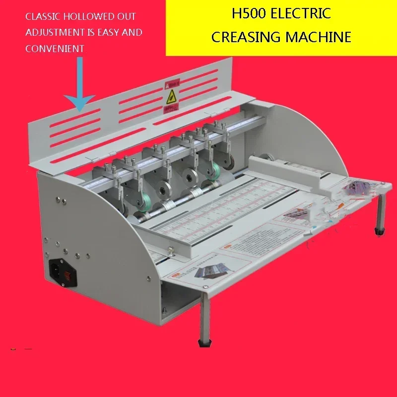 For H500 Electric Paper Creasing Machine 220V/110V Book Cover Creasing Cutting Creasing Folding Machine 460MM QX Electric Paper