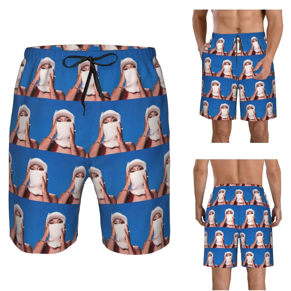 Aya Nakamura DNK Album Cover Rap Trunks Beach Board Shorts Casual Quick Dry Swim Summer Men Pants