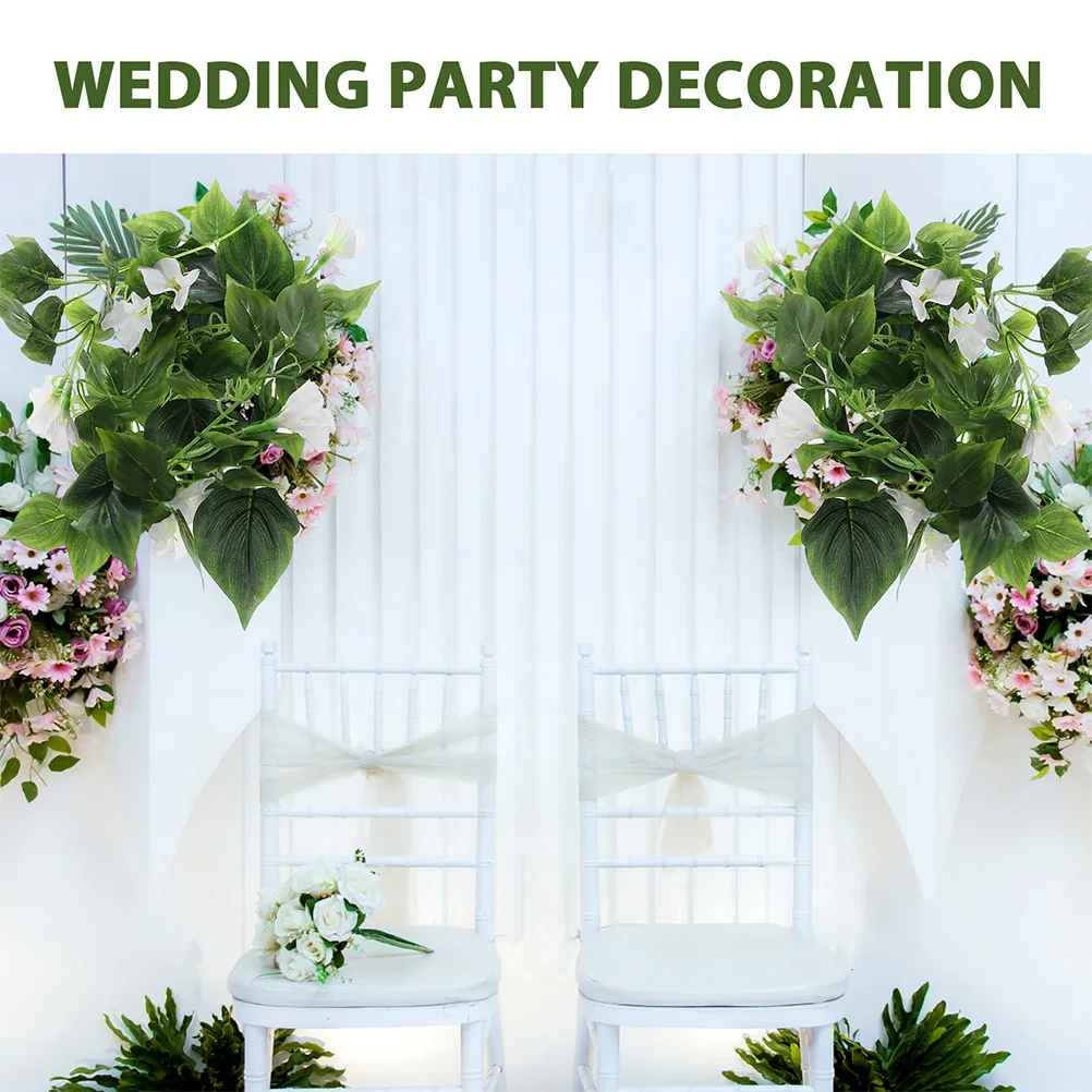 

2pcs Simulation Floral Vine Artificial Flower Garland For Home Wall Wedding Arch Outdoor Indoor Garden Fence Stairway Decoration