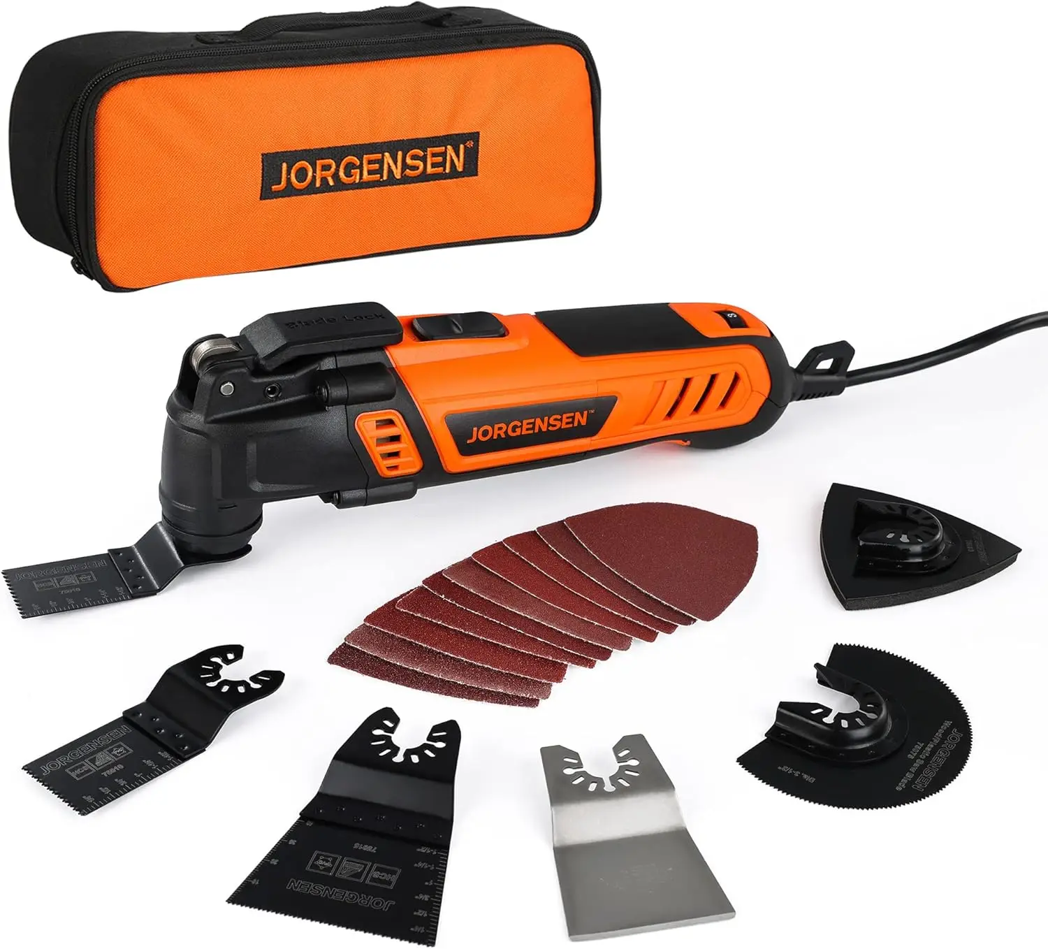 

Oscillating Tool 5°Oscillation Angle, 4 Amp Oscillating Multi Tools Saw, 7 Variable Speed w/16-piece Electric Multitool Blades