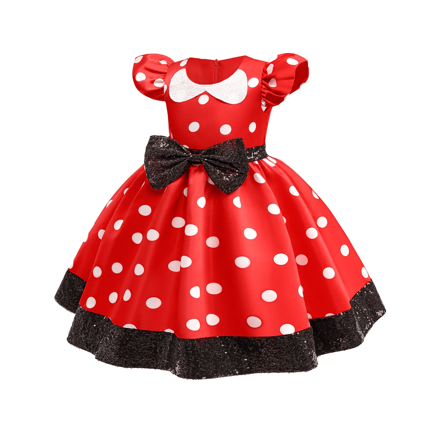 Baby Girl Mickey Dress Up Dresses Child Girl Halloween Mickey Mouse Cosplay Costume Sequin Dot Princess Birthday Party Outfits